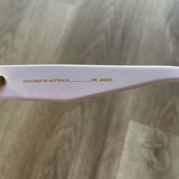 banbe the jagger white & black oversized shield acetate frame sunglasses eyewear - Picture 3 of 3